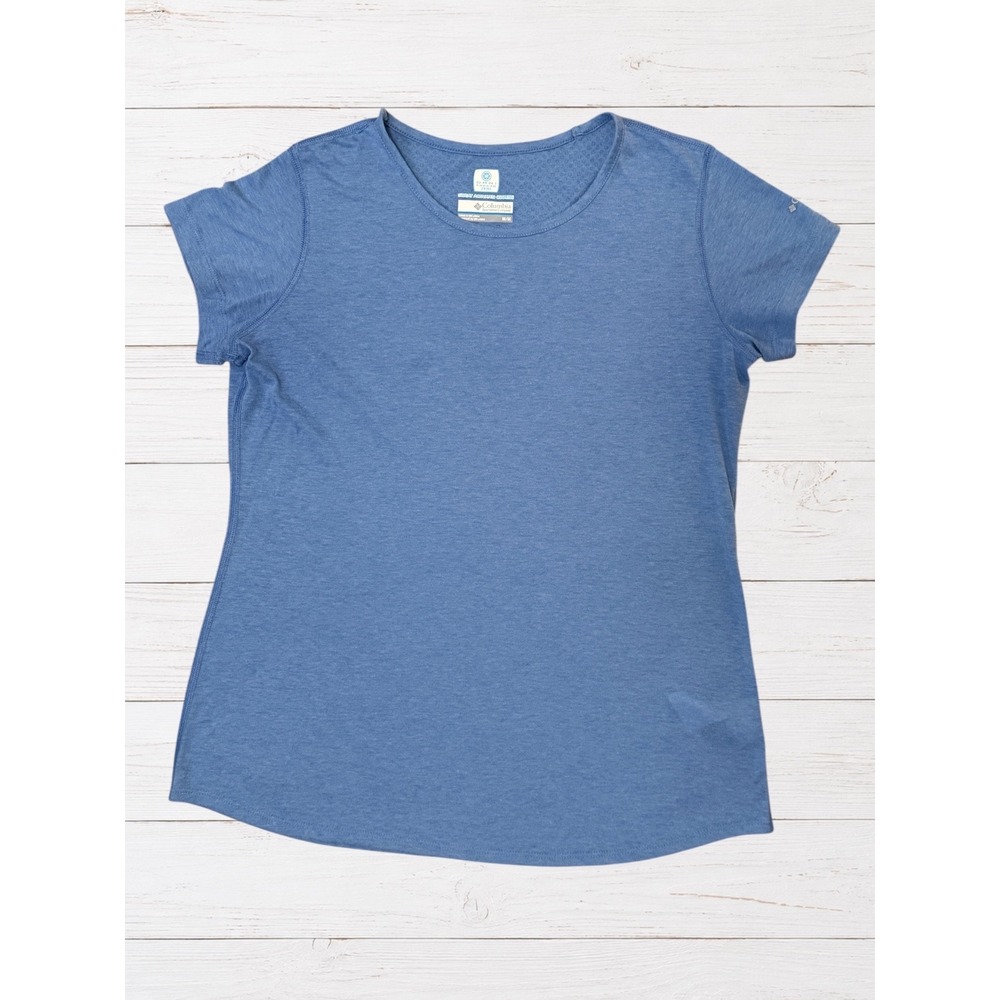 Columbia Omni Freeze ZERO Cooling Performance‎ Tee Blue Medium Athletic Shirt
